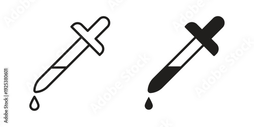 Dropper icon symbol design template. Vector 10 eps.