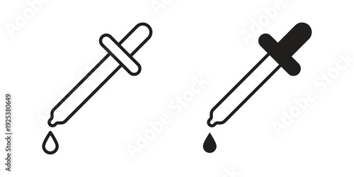 Dropper icon symbol design template. Vector 10 eps.
