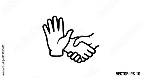 Business Partnership Handshake Icon: Agreement, Trust, and Collaboration Symbol