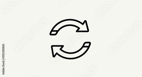 Circular Arrows Icon, Refresh Symbol, Reload Loop, Repeat Sign, Sync Concept