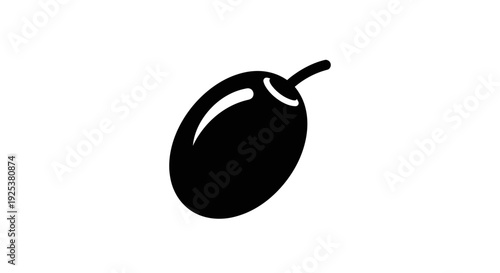 Black Olive Icon, Simple Vector Illustration