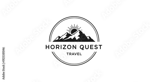 Mountain Sun Travel Logo Design for Adventure and Exploration Company