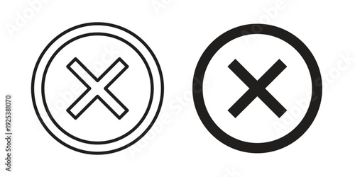 Error icon symbol design template. Vector 10 eps.