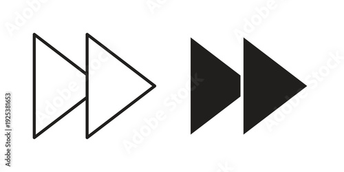 Fast forward icon symbol design template. Vector 10 eps.