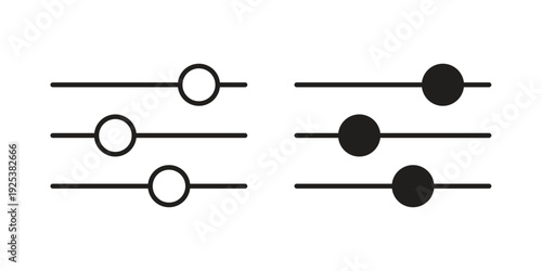 Filter Control icon symbol design template. Vector 10 eps.