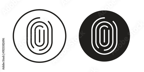 Fingerprint icon symbol design template. Vector 10 eps.