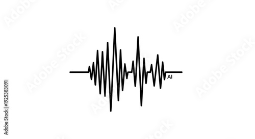 AI Audio Waveform Representing Artificial Intelligence Sound Processing