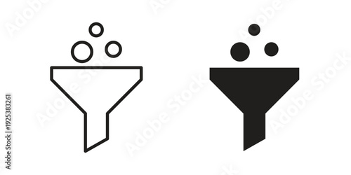 Funnel icon symbol design template. Vector 10 eps.