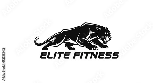 Black Panther Fitness Logo Design for Strength and Agility Training Brand Identity