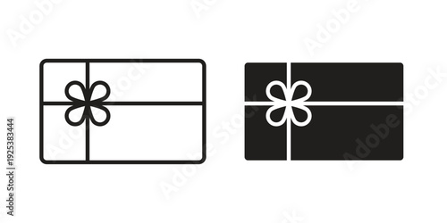 Gift card icon symbol design template. Vector 10 eps.