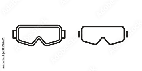 Goggles icon symbol design template. Vector 10 eps.