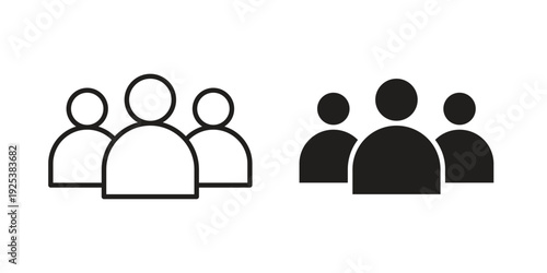 Group icon symbol design template. Vector 10 eps.