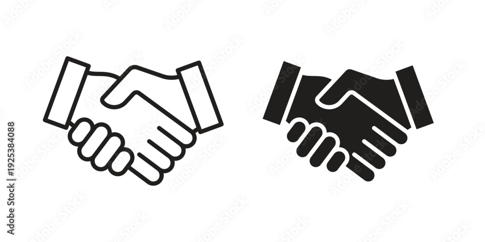 Obraz premium Handshake icon symbol design template. Vector 10 eps.