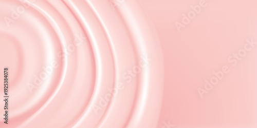 Creamy pink background with smooth ripples and glossy frosting drips. 