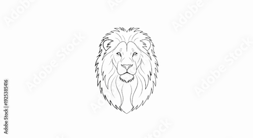 Majestic lion's head, a powerful regal symbol with a flowing mane