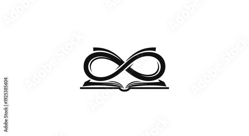 Infinity Book Logo: Endless Knowledge and Learning Symbol