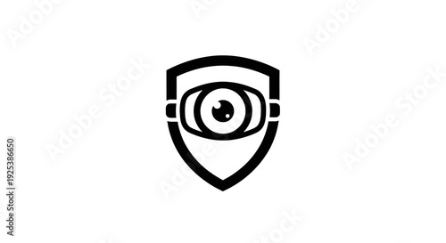 Security Eye Shield Icon - Digital Protection and Surveillance Concept