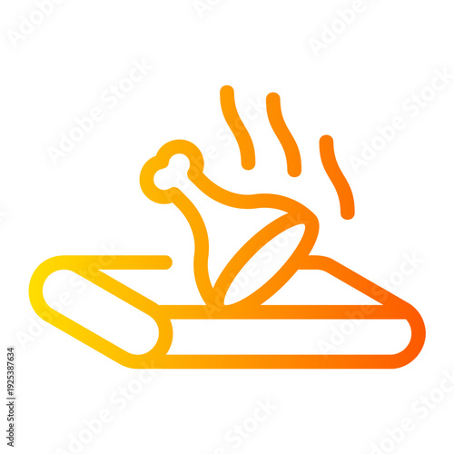 meat gradient icon