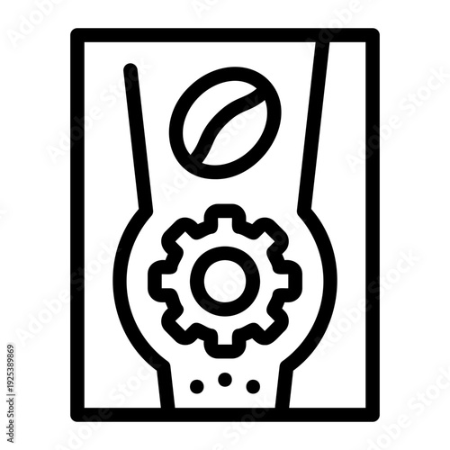 coffee bean line icon