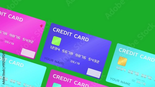 3D Debit ATM Card Animation | Modern Banking Concept on Green Screen 4K