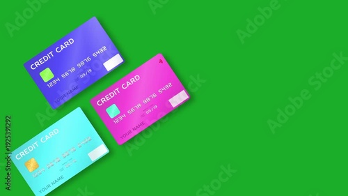 3D Debit ATM Card Animation | Modern Banking Concept on Green Screen 4K