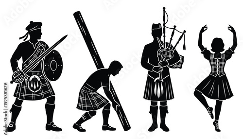 Scottish Culture and Tradition Icons
