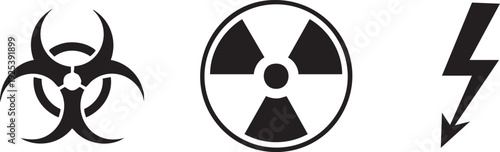 Danger Biohazard Radiation Electric Shock Safety Hazard Warning