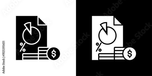 Tax Optimization Icon Sheet Black And White