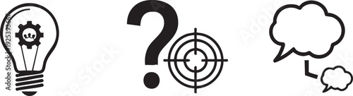 Modern Creative Solution Problem Solving Brainstorming Vector Art