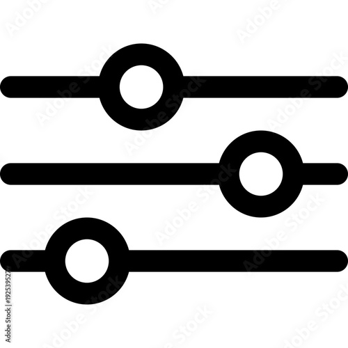 Sliders Control Vector Line Icon