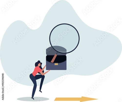 Searching for business direction, strategy or discover business opportunity or solution for work difficulty concept,person's life situation and his activities.