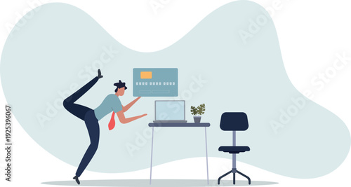 Credit card online payment, e-commerce or internet shopping concept,person's life situation and his activities.