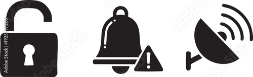 Lock Alert Intrusion Detection Security System Warning Graphic