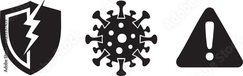 Digital Malware Virus Threat Protection Security Alert Symbol