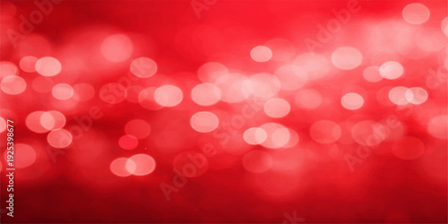A bright abstract background featuring a festive red and pink bokeh pattern with glowing Christmas lights, shiny glitter, and a colorful defocused sparkle design for a celebratory holiday wallpaper