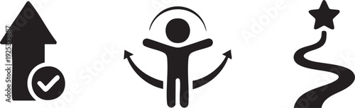 Healthy Positive Habit Life Improve Success Path Graphic