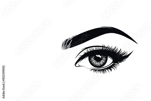 Lash and brow logo vector for permanent makeup, microblading and beauty salon branding. Eyelash extension studio design for cosmetic marketing. EPS10