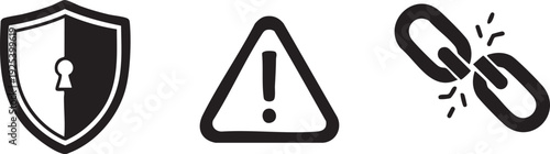 Digital Privacy Warning Data Risk Leak Protection Graphic