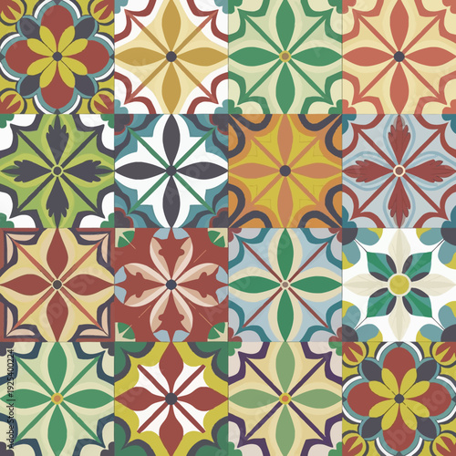 vector illustration hires Collection of High-Resolution Abstract Seamless ornament Patterns with Diverse Designs and Textures 