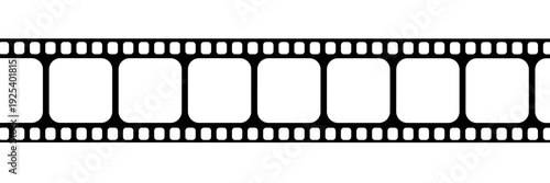 Film strip background with retro photo and cinema frames. Movie reel or video strip roll design. Vector illustration for media, film, and photography projects.eps10