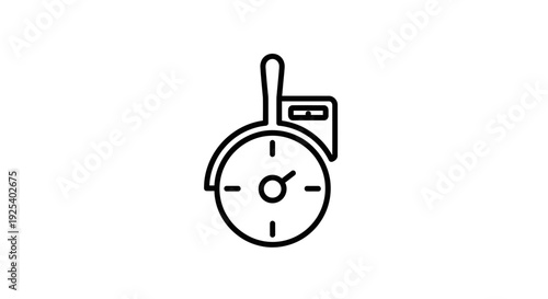 Angle Grinder Tool Icon, Circular Saw, Construction Equipment, Vector Graphic