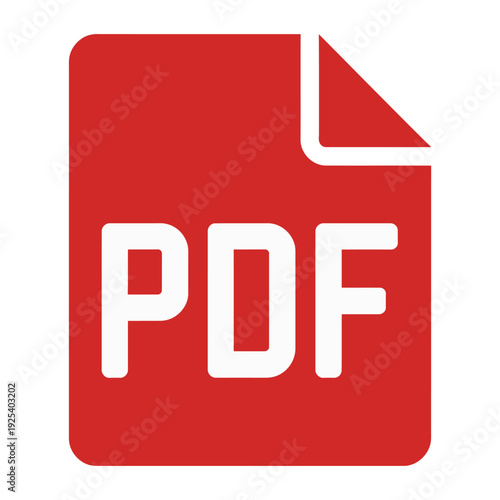 A red PDF icon on a white background represents digital documents