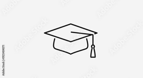 Graduation Cap Icon - Education, Graduation, Study, Knowledge, Achievement Symbol
