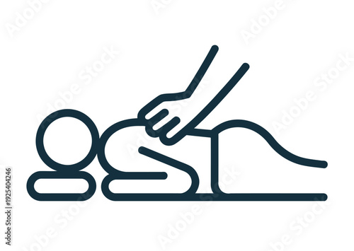 A person receiving a massage or physical therapy treatment