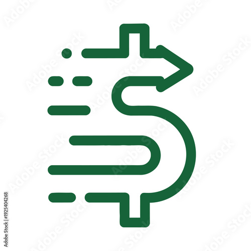 A green dollar sign icon with an arrow pointing upwards
