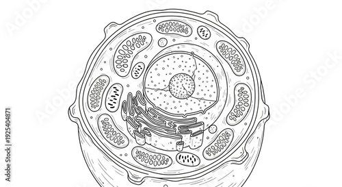 Animal Cell Diagram - Detailed Structure of a Biological Cell for Education and Science