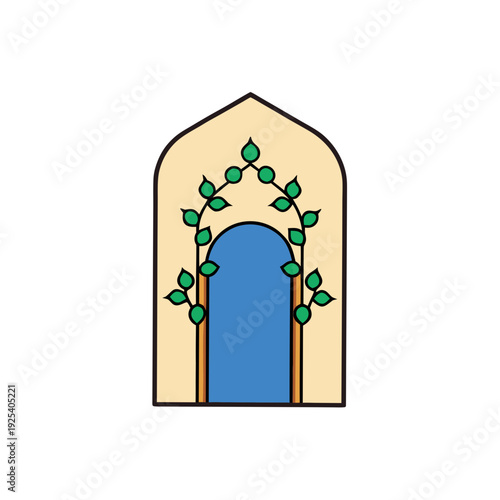 church door vector
