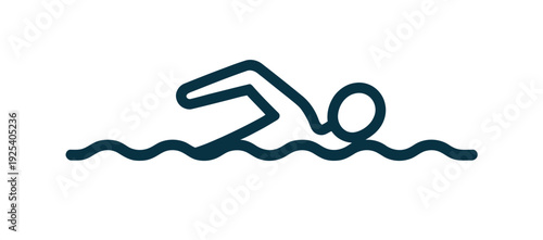 A person swimming in the water with a streamlined motion
