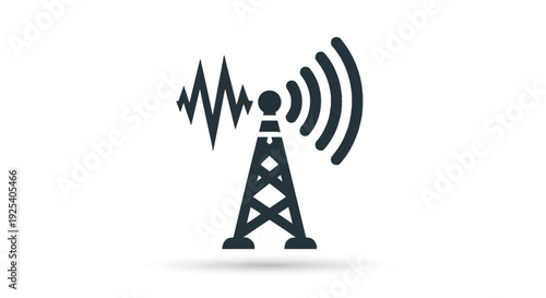 Radio Tower Transmitting Signals and Waves.