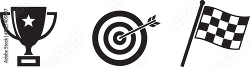 Success Winner Victory Target Achievement Goal Mindset Illustration